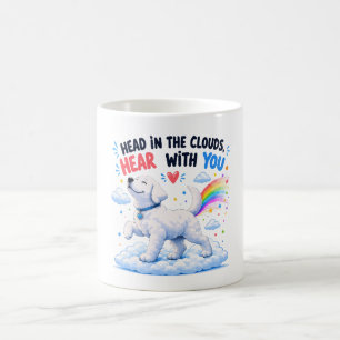 Head in the Clouds Cute Dog Design Coffee Mug