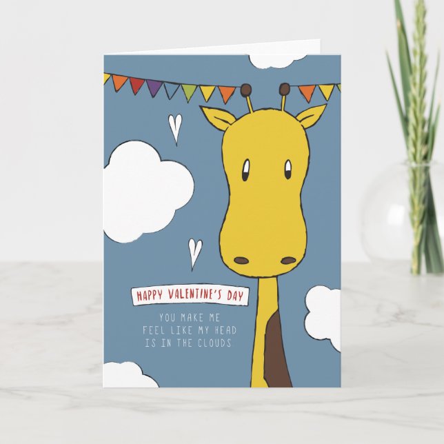 Head in the Clouds Valentines Card (Front)