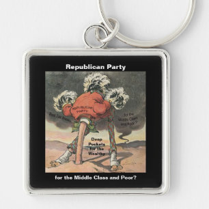 Head in the Sand Republican Party Key Ring