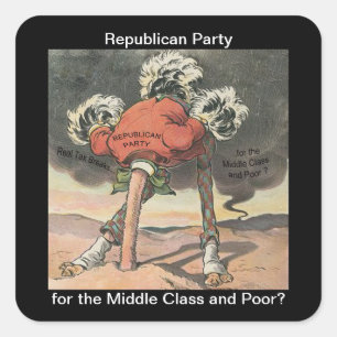 Head in the Sand Republican Party Square Sticker