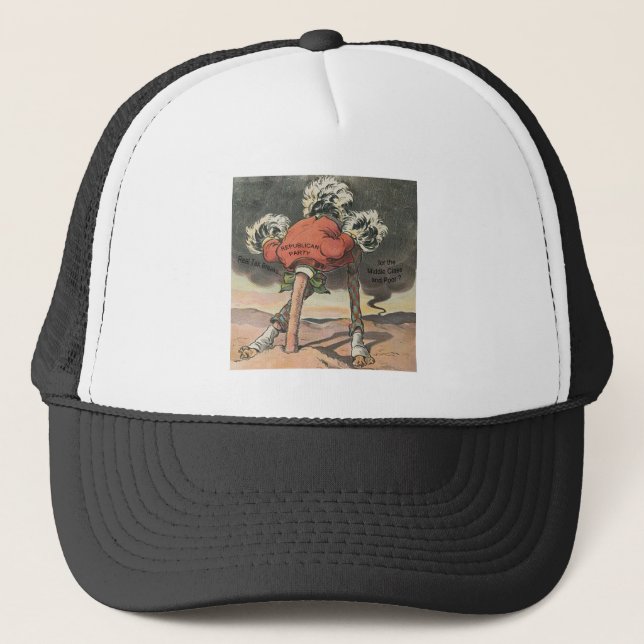 Head in the Sand Republican Party Trucker Hat (Front)