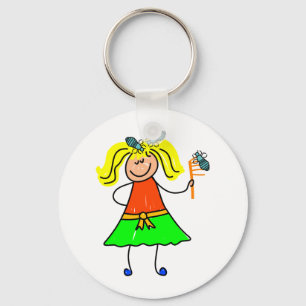 Head Lice Kid Key Ring