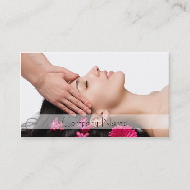 Head Massage / Beauty Salon Spa House Business Card (Front)