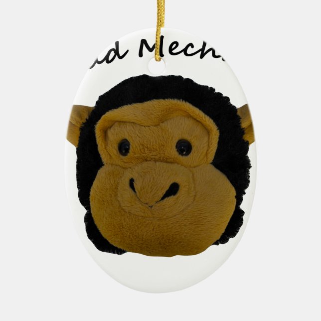 Head Mehanic Ceramic Tree Decoration (Front)