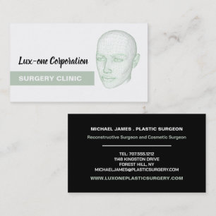 Head Model, Plastic Surgeon, Plastic Surgery Business Card