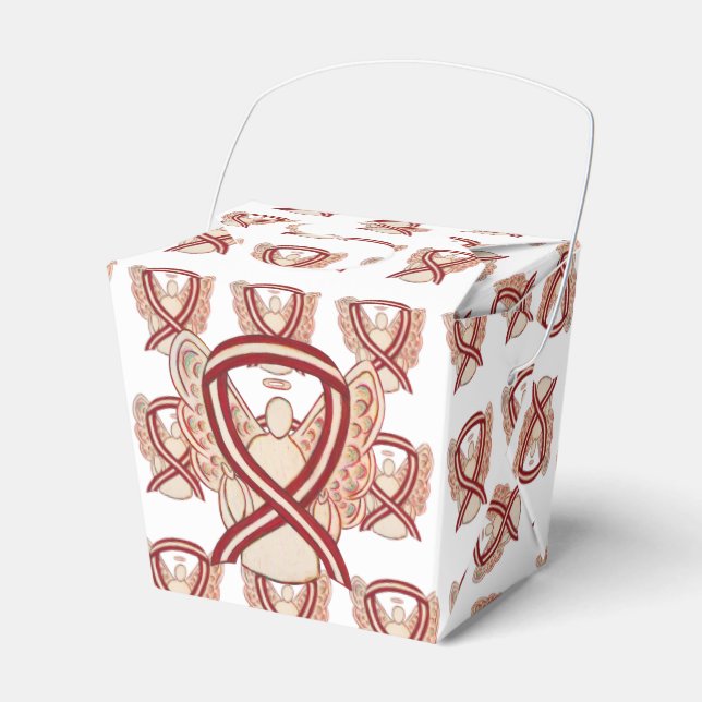 Head & Neck Cancer Awareness Ribbon Favour Boxes (Front Side)