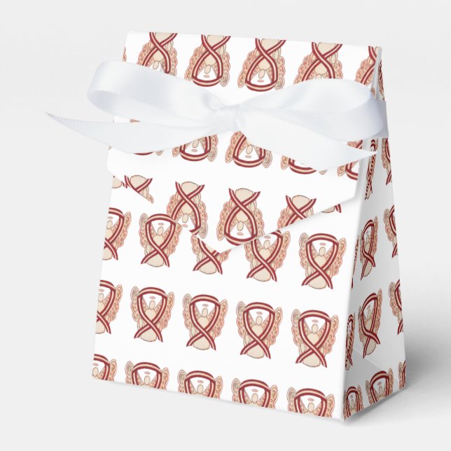 Head/Neck Cancer Awareness Ribbon Party Favour Box (Front Side)