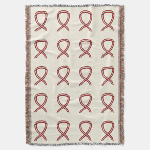 Head & Neck Cancer Awareness Ribbon Throw Blankets