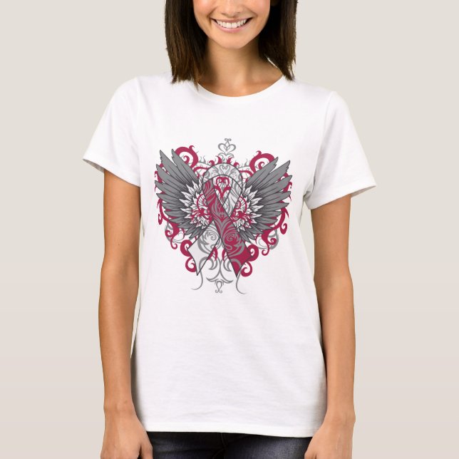 Head Neck Cancer Cool Wings T-Shirt (Front)