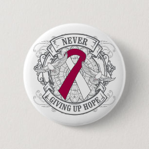 Head Neck Cancer Never Giving Up Hope 6 Cm Round Badge
