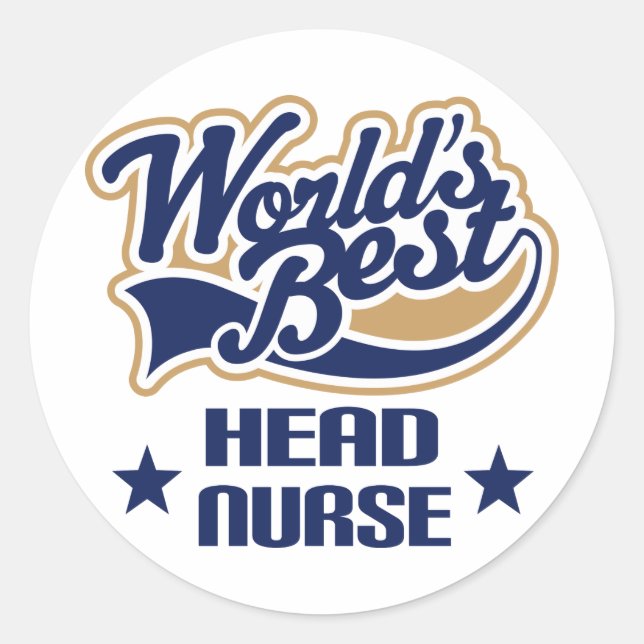 Head Nurse Gift Classic Round Sticker (Front)