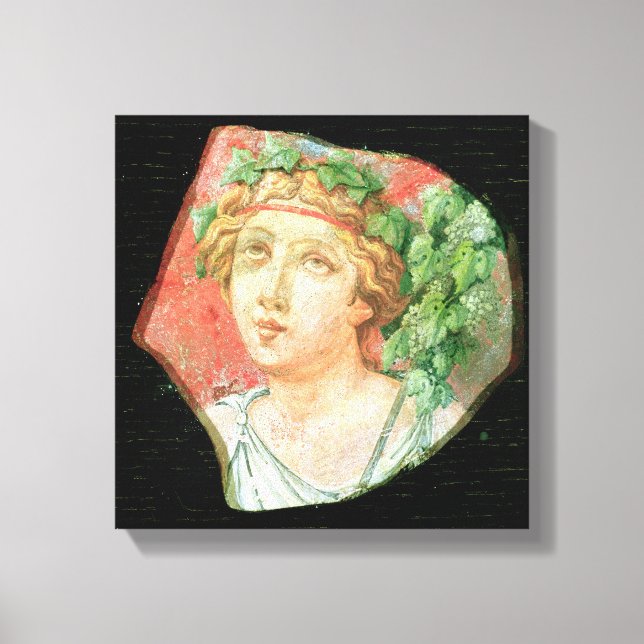 Head of a bacchante canvas print (Front)