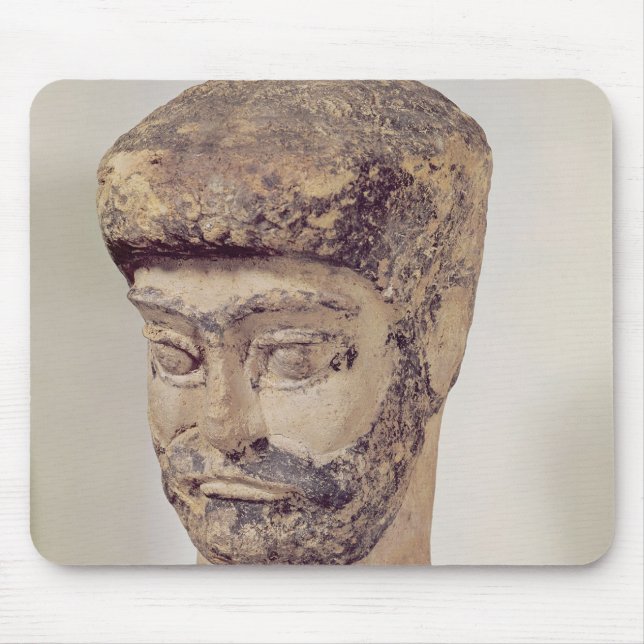 Head of a beaded man, c.1800 BC Mouse Mat (Front)