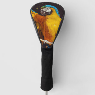 Head of a Blue and Yellow Macaw  Golf Head Cover