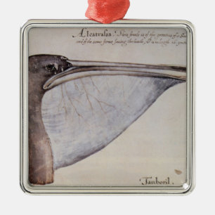 Head of a Brown Pelican Metal Tree Decoration