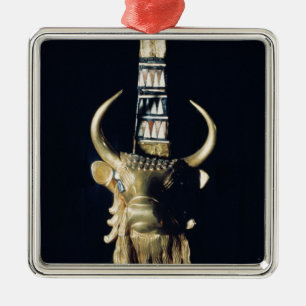 Head of a bull, decoration from a harp