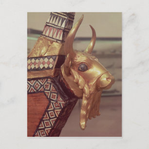 Head of a bull, decoration from a harp 2 postcard