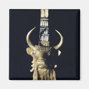 Head of a bull, decoration from a harp magnet