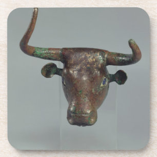 Head of a bull, with Royal Sumerian inscription, m Coaster