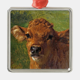Head of a Calf (by Rosa Bonheur) Metal Tree Decoration