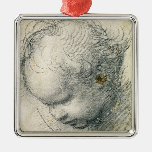 Head of a Cherub Metal Tree Decoration (Front)