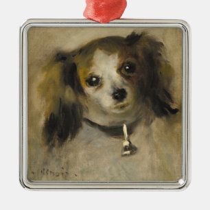 Head of a Dog, 1870 (oil on canvas) Metal Tree Decoration
