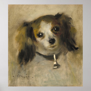 Head of a Dog, 1870 (oil on canvas) Poster