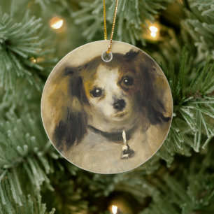 Head of a dog, Auguste Renoir Art Ceramic Tree Decoration