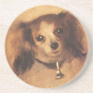 Head of a Dog by Pierre Renoir, Vintage Fine Art Coaster