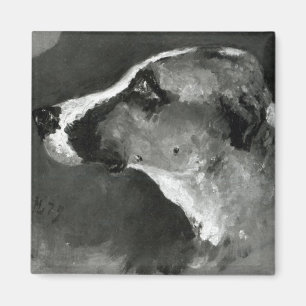 Head of a Dog with Short Ears, 1879 Magnet