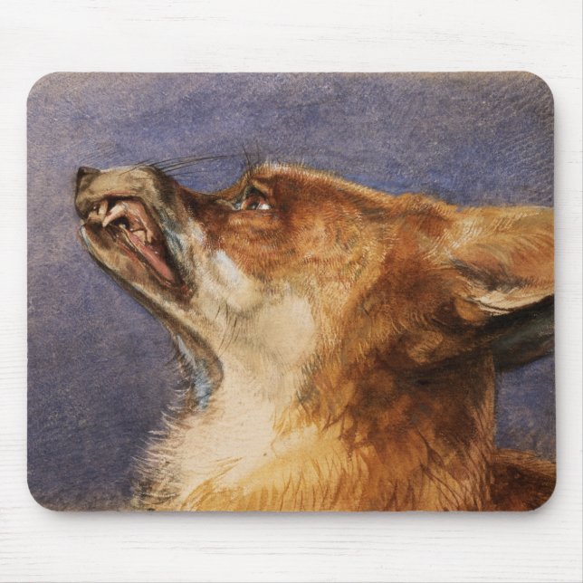 Head of a Fox Mouse Mat (Front)