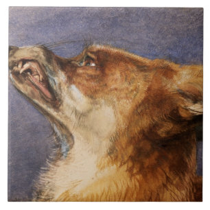 Head of a Fox Tile