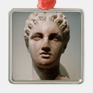 Head of a goddess, 4th century B.C. Metal Tree Decoration