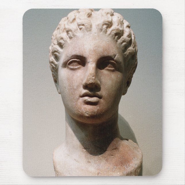 Head of a goddess, 4th century B.C. Mouse Mat (Front)