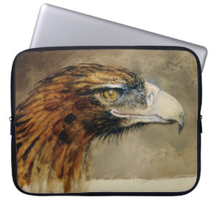 Head of a Golden Eagle (by John Ruskin) Laptop Sleeve