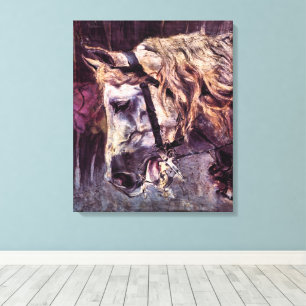Head of a Horse by Giovanni Boldini, Vintage Art Canvas Print