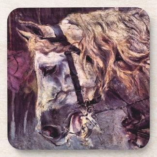 Head of a Horse by Giovanni Boldini, Vintage Art Coaster