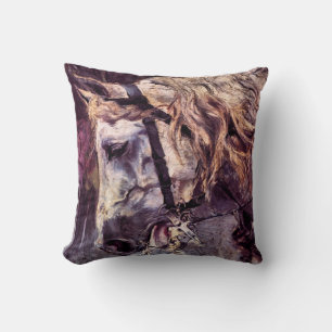 Head of a Horse by Giovanni Boldini, Vintage Art Cushion