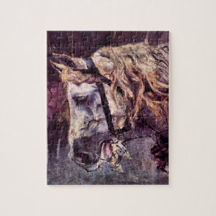 Head of a Horse by Giovanni Boldini, Vintage Art Jigsaw Puzzle