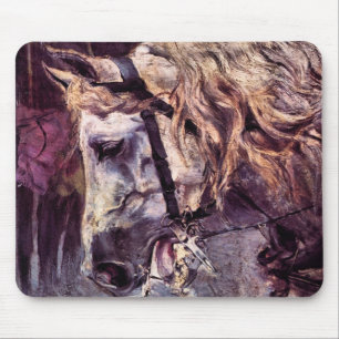 Head of a Horse by Giovanni Boldini, Vintage Art Mouse Mat