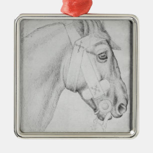 Head of a horse, from the The Vallardi Album Metal Tree Decoration