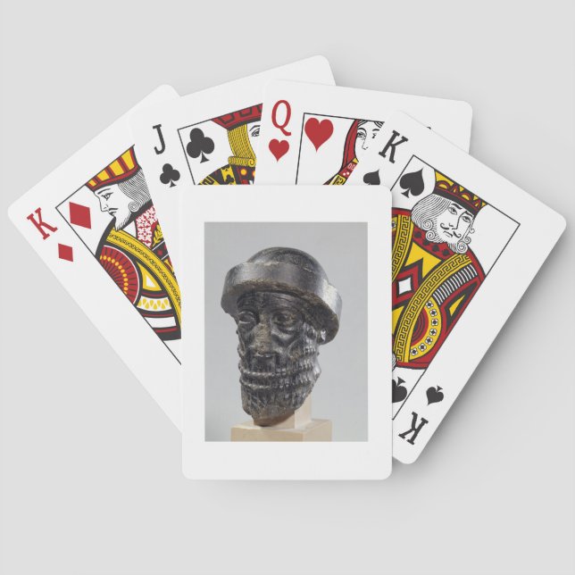 Head of a king, possibly Hammurabi, king of Babylo Playing Cards (Back)