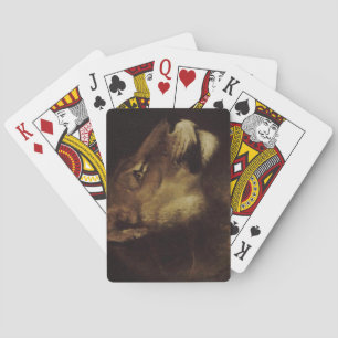 Head of a Lion (Wild Animal) Playing Cards