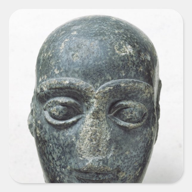 Head of a man square sticker (Front)