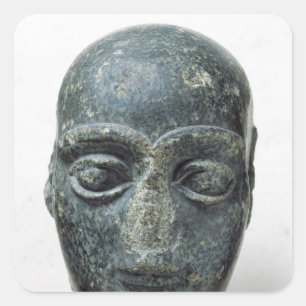 Head of a man square sticker