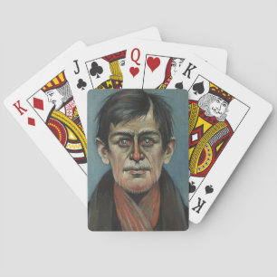 Head of a Man with Red Eyes (by L.S. Lowry) Playing Cards