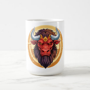 Head of a minotaur from greek mythology coffee mug