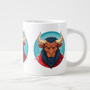 Head of a minotaur from greek mythology large coffee mug