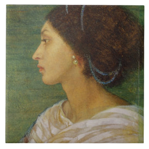 Head of a Mulatto Woman, 1861 (oil on paper laid o Tile