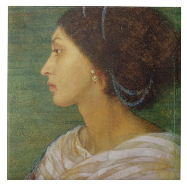 Head of a Mulatto Woman, 1861 (oil on paper laid o Tile (Front)